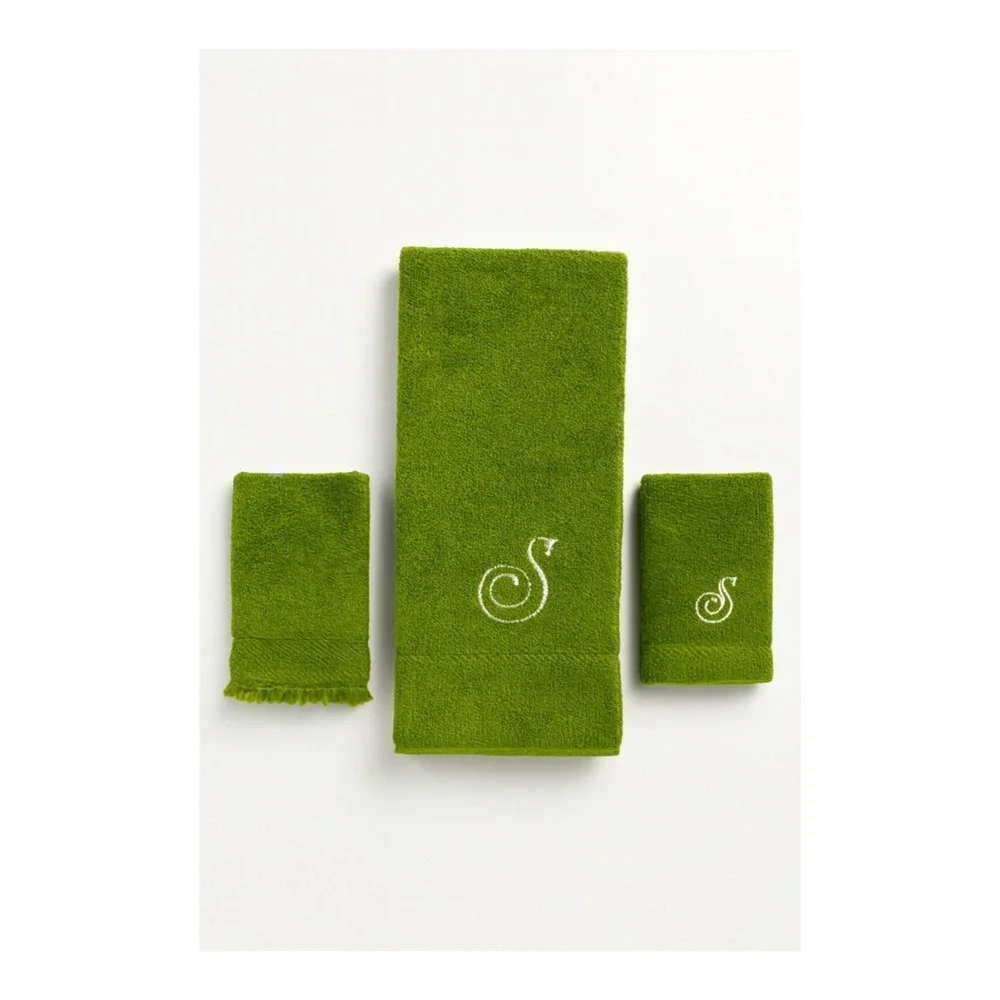 Martex Luxor Cottage Vintage Green Monogram 